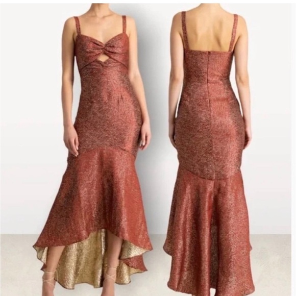 Monique Lhuillier Dresses & Skirts - Monique Lhuillier High Low Dress with Cut Out